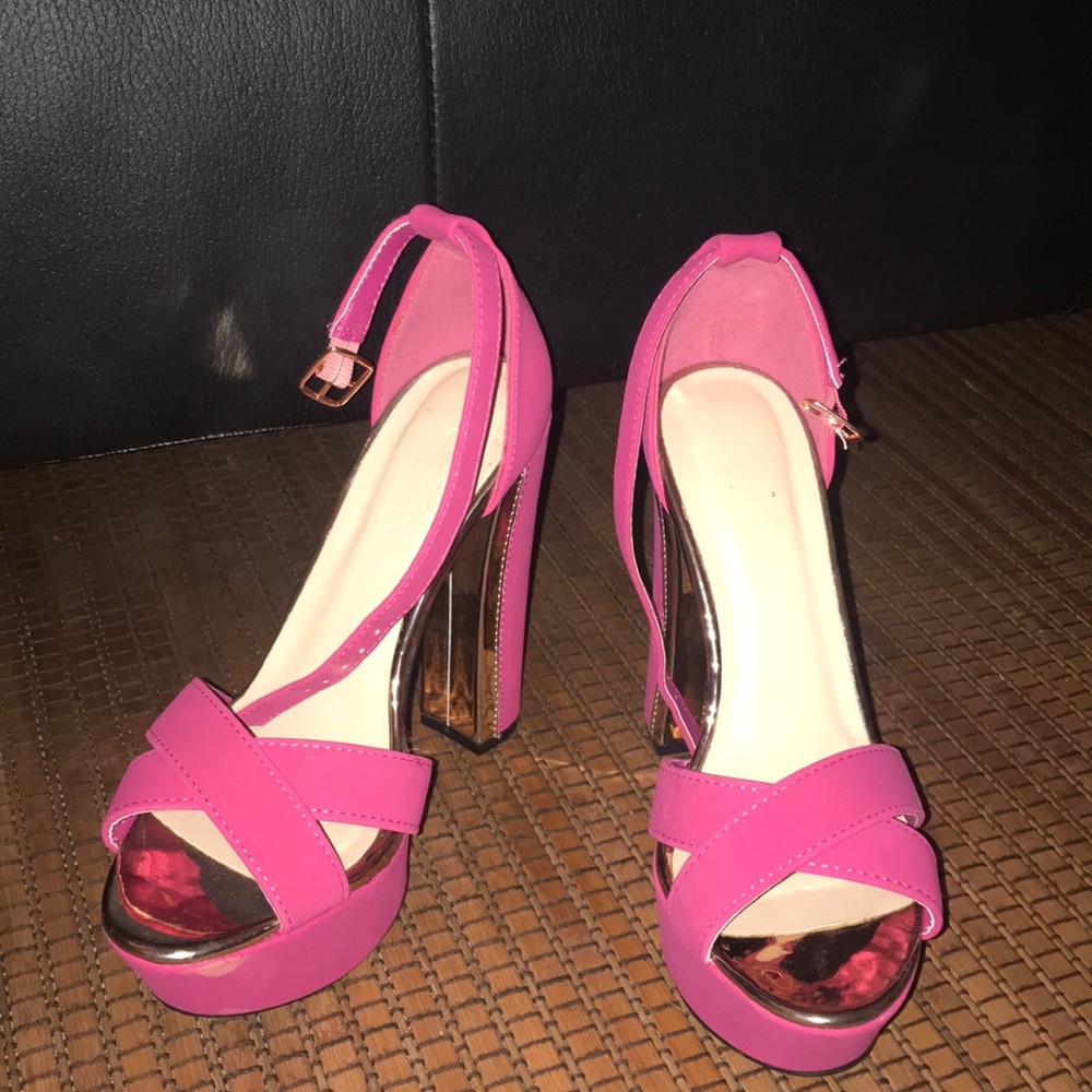 Pink and Rose Gold High Heels